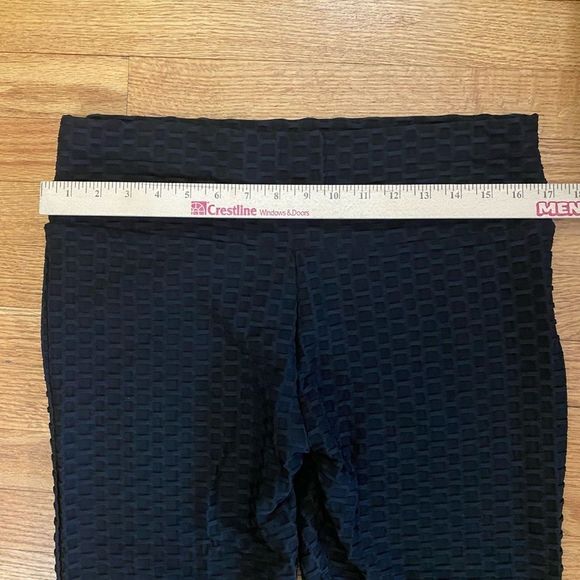 Vizio Collection Scrunch Leggings Women’s 1X Black Calf Length Athleticwear - Picture 4 of 5